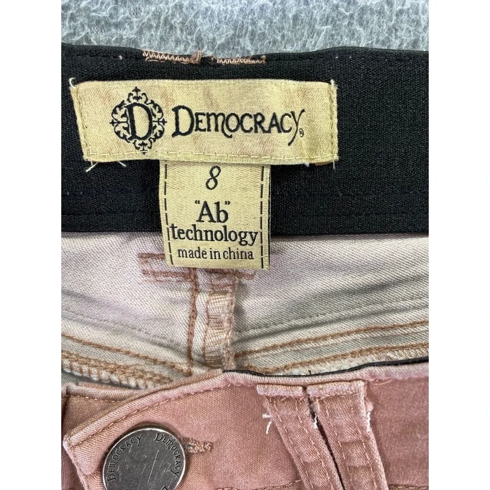 Democracy Ankle Skinny Crop‎ Jeans Womens 8 Purple Pink Stretch Ab Technology